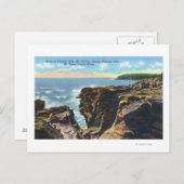 Wüsteninsel Blick auf Thunder Hole Postkarte (Vorne/Hinten)