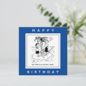 Wüsteninsel Fisch & Coconut Menu Cartoon Karte (Stehend Vorderseite)