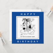 Wüsteninsel Fisch & Coconut Menu Cartoon Karte (Vorderseite/Rückseite Beispiel)