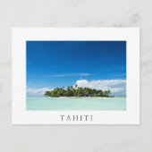 Wüsteninsel im pazifischen weißen Text Postkarte (Vorderseite)