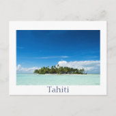 Wüsteninsel im pazifischen weißen Text Postkarte (Vorderseite)