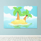 Wüsteninsel Leinwanddruck (Insitu (Holzboden))