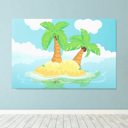 Wüsteninsel Leinwanddruck (Insitu (Holzboden))