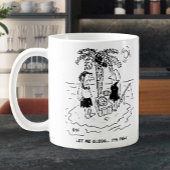 Wüsteninsel. Man vermutet, dass das Essen Fisch is Kaffeetasse