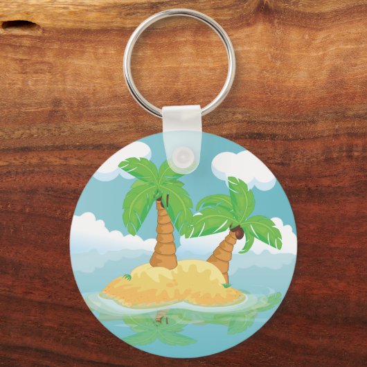 Wüsteninsel Schlüsselanhänger (Vorderseite)