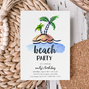 Wüsteninsel   Summer Beach Party Einladung