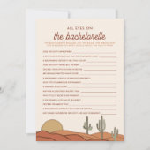 Wüstenkaktus Bach alle Augen auf der Bride Game Ca Einladung (Vorderseite)