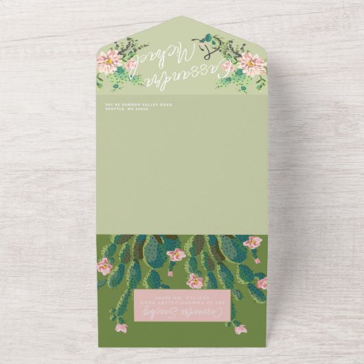 Wüstenkaktus Bloom All in One Wedite Einladung (Außenbereich)