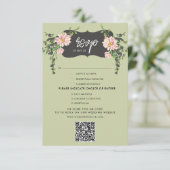 Wüstenkaktus Bloom Response Card mit Menüoptionen RSVP Karte (Stehend Vorderseite)