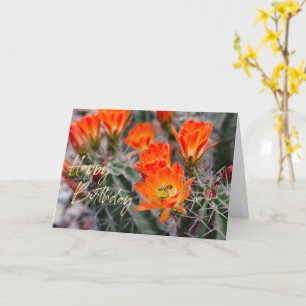 Wüstenkaktus Blume & Bienen   Benutzerdefinierter  Karte