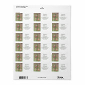 Wüstenkaktus-Blume in Aquarelladresse Adressaufkleber (Vorne)