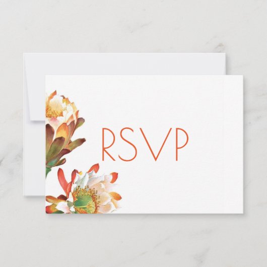 Wüstenkaktus Blume Wedding RSVP (Vorderseite)