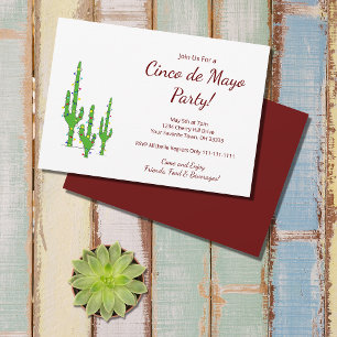Wüstenkaktus Cinco de Mayo Fiesta-Party     Einladung