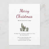 Wüstenkaktus frohe Weihnachten Neue Zuhause Moving Ankündigungspostkarte (Vorderseite)