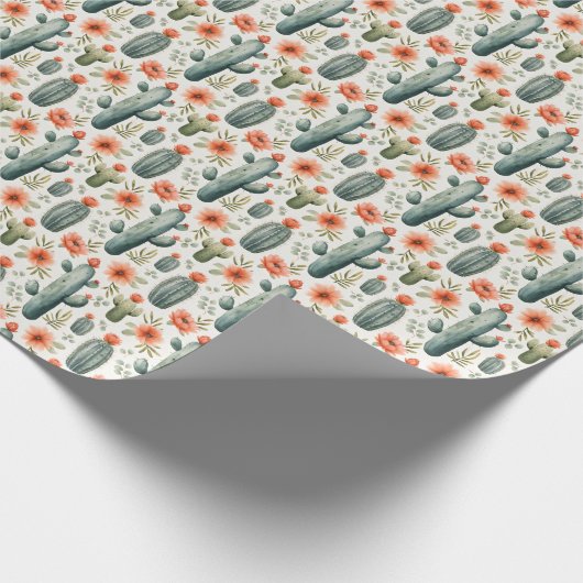 Wüstenkaktus Geschenkpapier (Ecke)