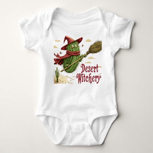 Wüstenkaktus, Illustration Halloween Baby Strampler (Vorderseite)