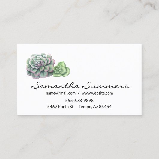 Wüstenkaktus im Südwesten Visitenkarte (Rückseite)