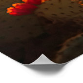 Wüstenkaktus in Bloom AI Art | Fotorealistisch Poster (Ecke)