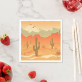 Wüstenkaktus Landschaftsdesignpapier Napkins Serviette (Beispiel)