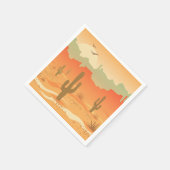 Wüstenkaktus Landschaftsdesignpapier Napkins Serviette (Ecke)