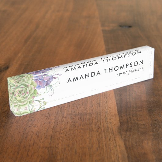 Wüstenkaktus Namensplakette (Seite)