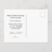 Wüstenkaktus Neue Zuhause-Bewegung Ankündigungspostkarte (Rückseite)