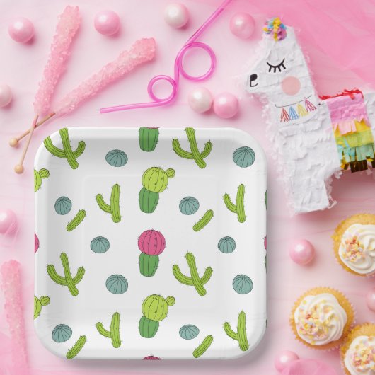 Wüstenkaktus Pappteller (Party)