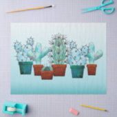 Wüstenkaktus Pflanze Aquarellfarben Seidenpapier (Basteln)