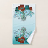 Wüstenkaktus-Pflanze Badhandtuch Set (Handtuch)