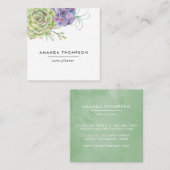 Wüstenkaktus Quadratische Visitenkarte (Vorne/Hinten)