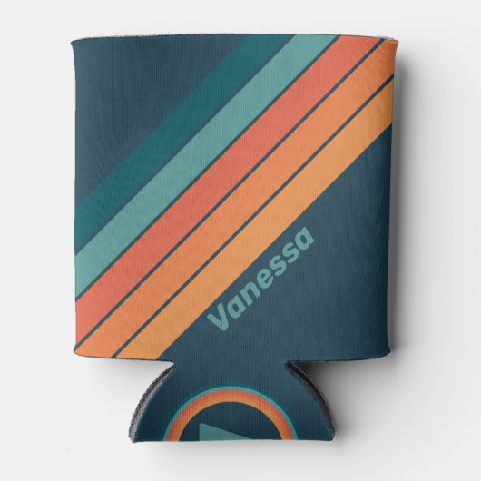 Wüstenkaktus Sonnenaufgangsstreifen mit Namen Dosenkühler (Vorderseite)