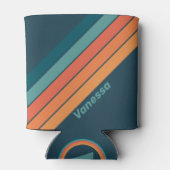 Wüstenkaktus Sonnenaufgangsstreifen mit Namen Dosenkühler (Rückseite)