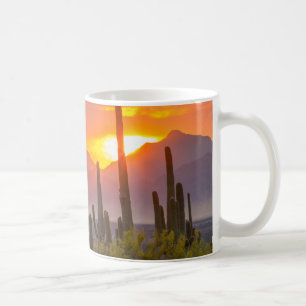 Wüstenkaktus Sonnenuntergang, Arizona Kaffeetasse