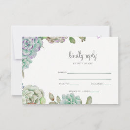 Wüstenkaktus Succulents Wedding rsvp Karte