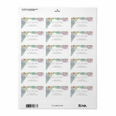 Wüstenkaktus Sukkulente Hochzeitsadressen Adressaufkleber (Vorne)