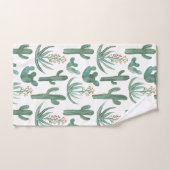 Wüstenkaktus Sukkulentes Wasserfarbmuster Badhandtuch Set (Handtuch)