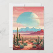 Wüstenkaktus Sukkulents-Brautparty Einladung (Rückseite)