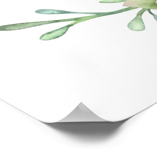 Wüstenkaktus Sukkulents Brautparty Willkommen Poster (Ecke)