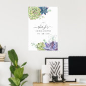 Wüstenkaktus Sukkulents Brautparty Willkommen Poster (Heimbüro)