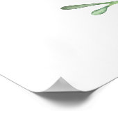 Wüstenkaktus Sukkulents Hochzeitwillkommen Poster (Ecke)