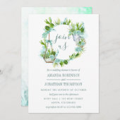 Wüstenkaktus Sukkulents Polterabend Einladung (Vorne/Hinten)