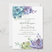 Wüstenkaktus Sukkulents Verlobung Einladung (Vorderseite)