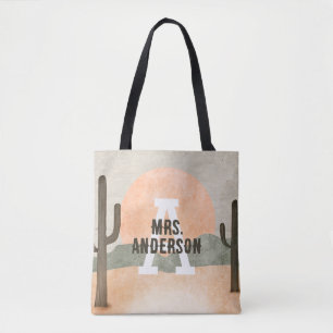 Wüstenkaktus Sun Personalisiert erster Nachname Tasche