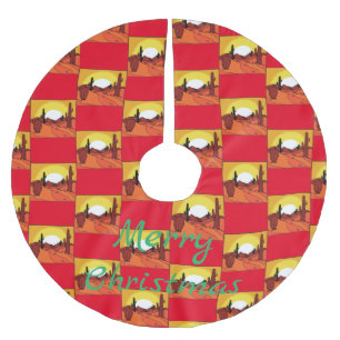 Wüstenkaktus Sunset Thunder_Cove Polyester Weihnachtsbaumdecke