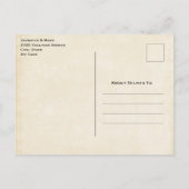 Wüstenkaktus und Gebirge Einladungspostkarte (Rückseite)