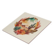 Wüstenkaktus und Gebirge Fliese (Seite)