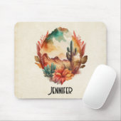 Wüstenkaktus und Gebirge Mousepad (Mit Mouse)