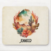 Wüstenkaktus und Gebirge Mousepad (Vorne)