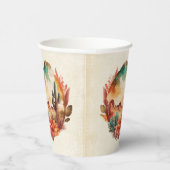 Wüstenkaktus und Gebirge Pappbecher (Rechts)