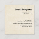 Wüstenkaktus und Gebirge Quadratische Visitenkarte (Rückseite)